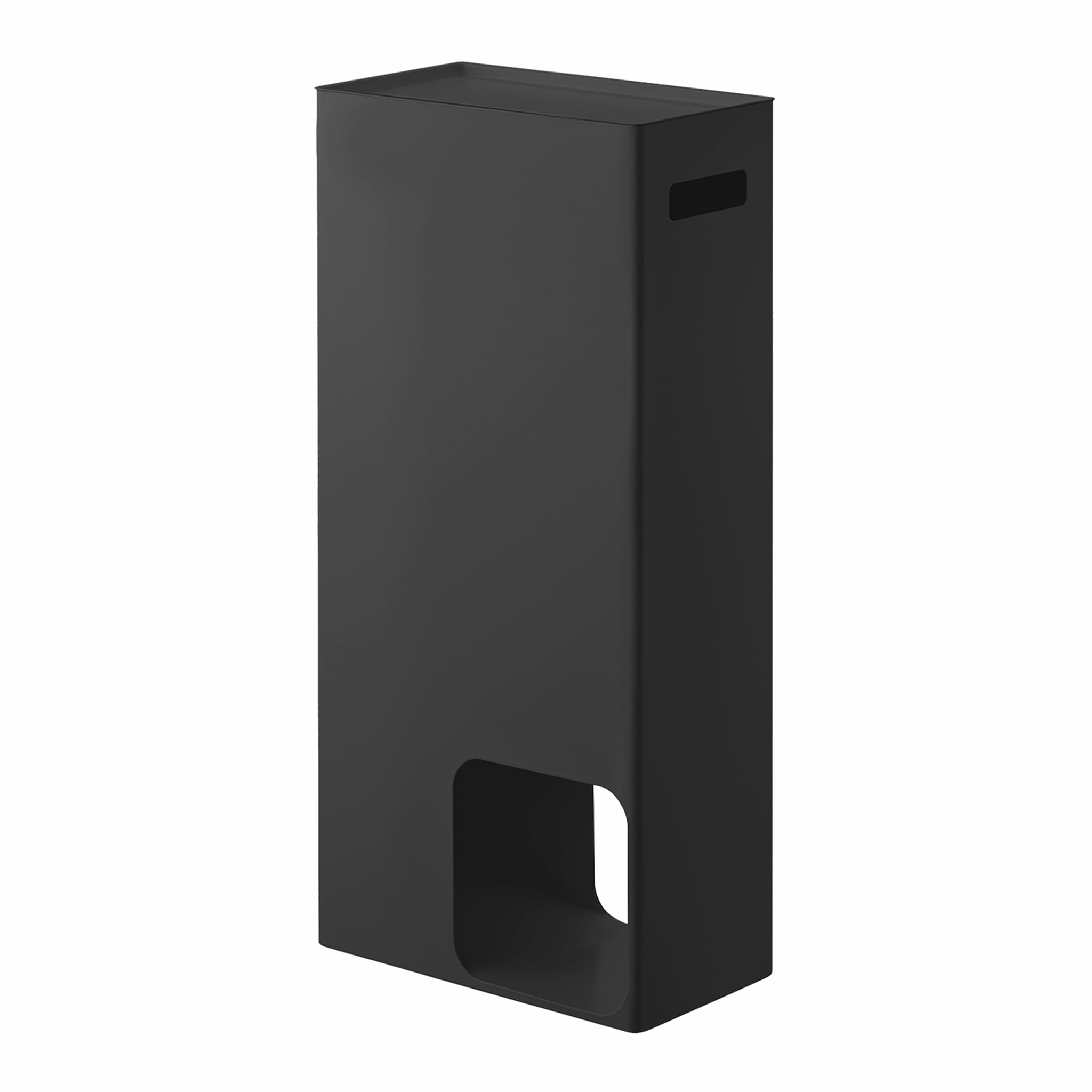 Yamazaki 3456 Tower Toilet Paper Stocker, Black, Steel, 23 x 12.5 x 48 cm