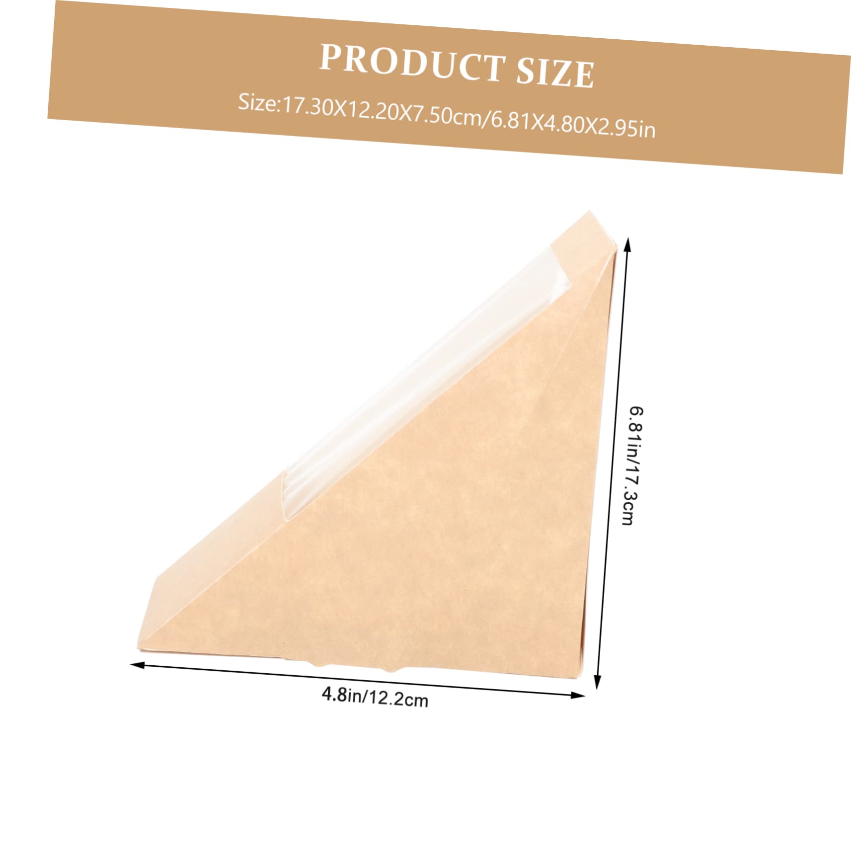 SOLUSTRE 100pezzi Scatola Per Imballaggio Da Forno in Carta Kraft Scatola Da Asporto Finestra Trasparente Per Panini e Torte