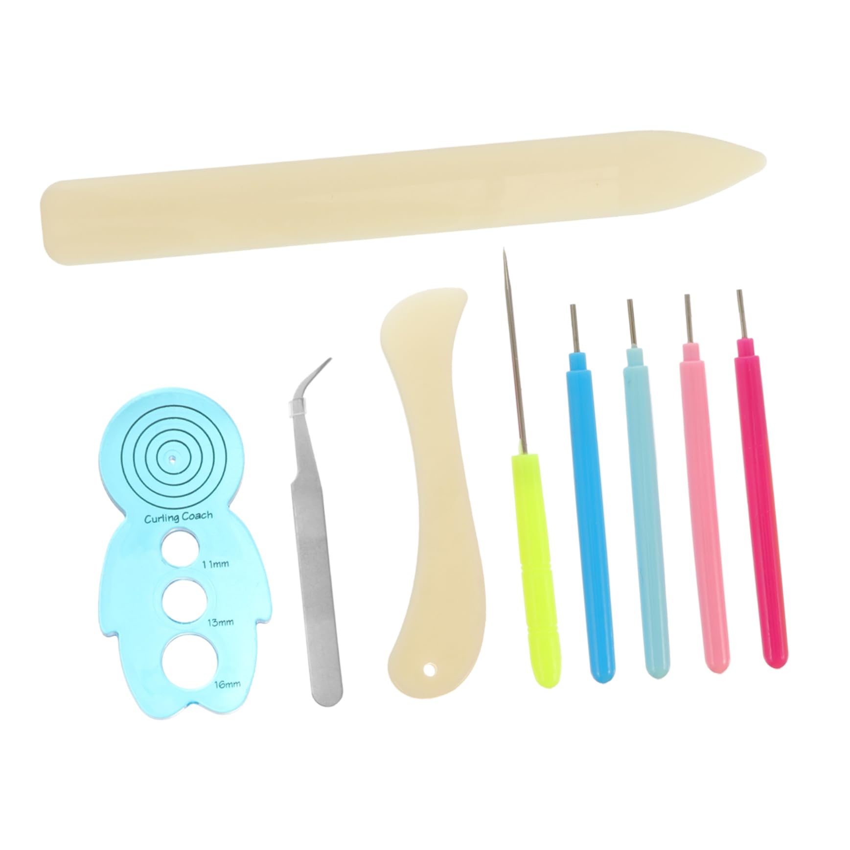 CIMAXIC Complete Quilling Kit 9pcs Paper Quilling Tools Curling Needle Pen Random Color