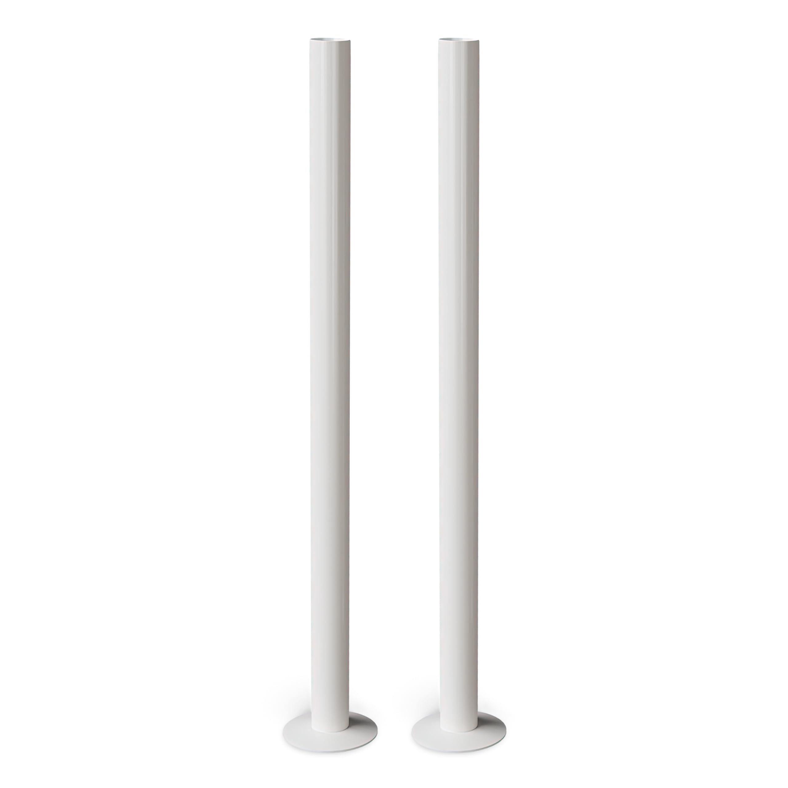 UK Radiators 300mm x 18mm Brass Pipe Sleeves - 2 Pack Radiator Pipe Covers | 300mm x 18mm Brass Pipe Sleeves - Gloss White Finish - Perfect Addition to Any Interior Design (2 Pack)
