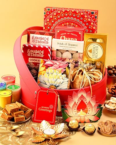 Image of Hyperfoods Diwali Gifts for Family and Friends Gift Hamper Diwali Gifts for Employees Corporate Gifts for Employees Gift Hamper Box DryFruit Combo Pack Chocolate Gifts Corporate Gift DryFruit Pack