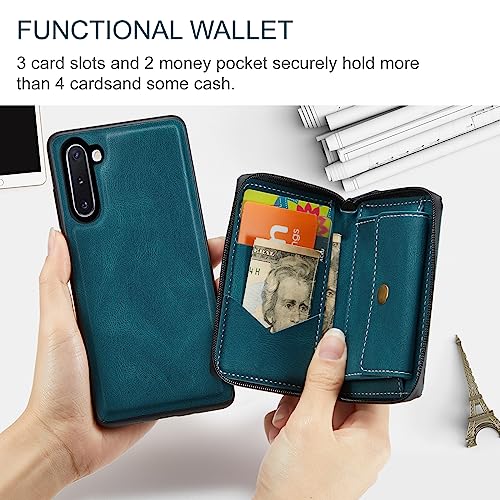 Coque Samsung Note 10 5G avec fermeture éclair et verre trempé
