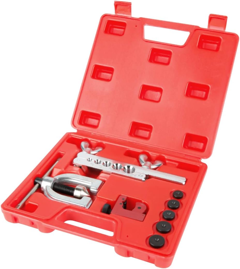 Wostore Auto Double Flaring Tool Kit Copper Aluminum Brake Line and