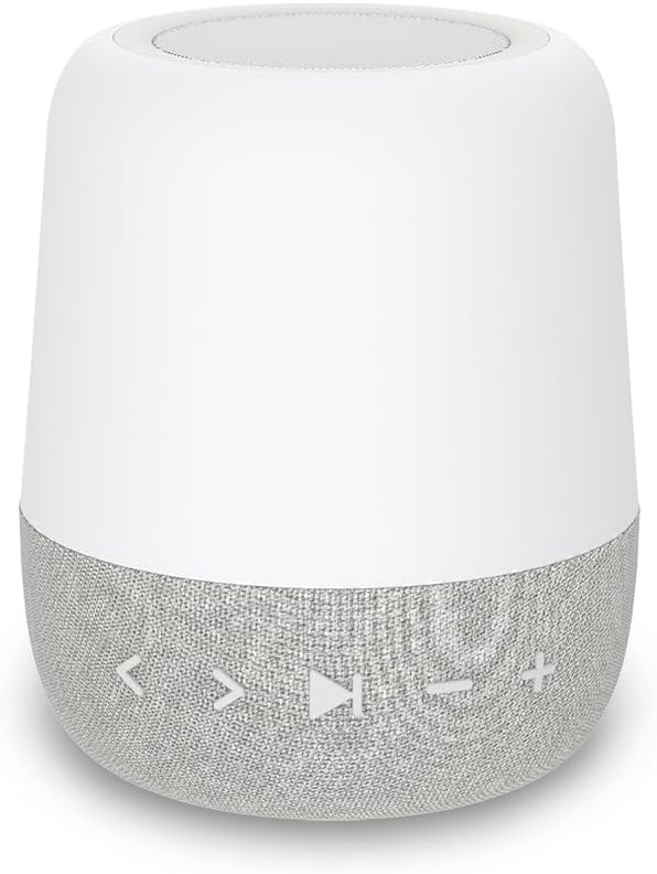 White Noise Machine with 30 Sounds – Digital Sleep Aid with Amber Night Light for Blue Light Blocking, Touch Control, Rechargeable Battery & Timer for Adults & Babies