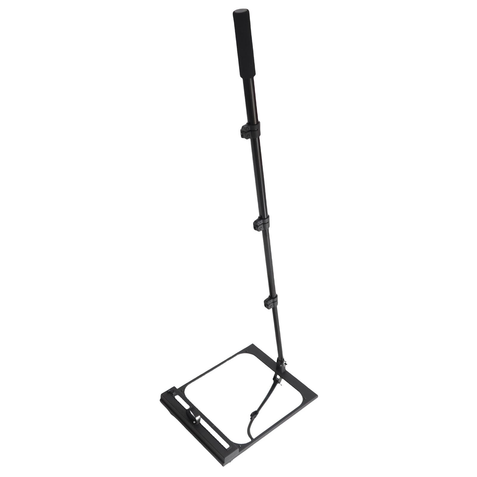 Specchietto d'ispezione convesso da 30 cm con manico telescopico regolabile e luce di riempimento per controlli di sicurezza sotto veicoli e attrezzature