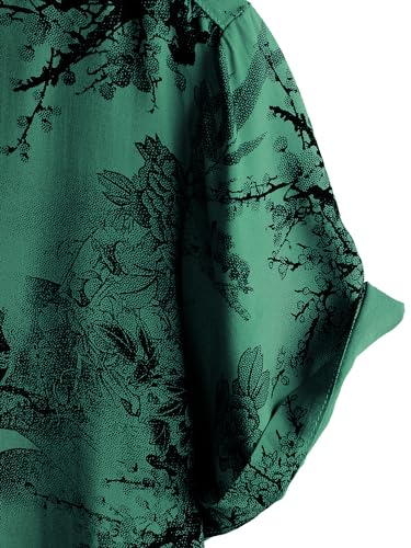 Image of JOTOOK Mens Hawaiian Shirt Short Sleeve Button Down Tropical Shirts Casual Floral Summer Beach Shirt