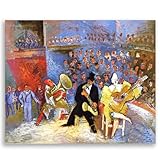 Giclee Canvas Print Artwork Classic Wall Art Famous Oil Paintings Reproductions Trio of Clown Musicians Famous Art Posters for Living Room Home Decor and Wall Decorations 40x50cm(16x20in) Frameless