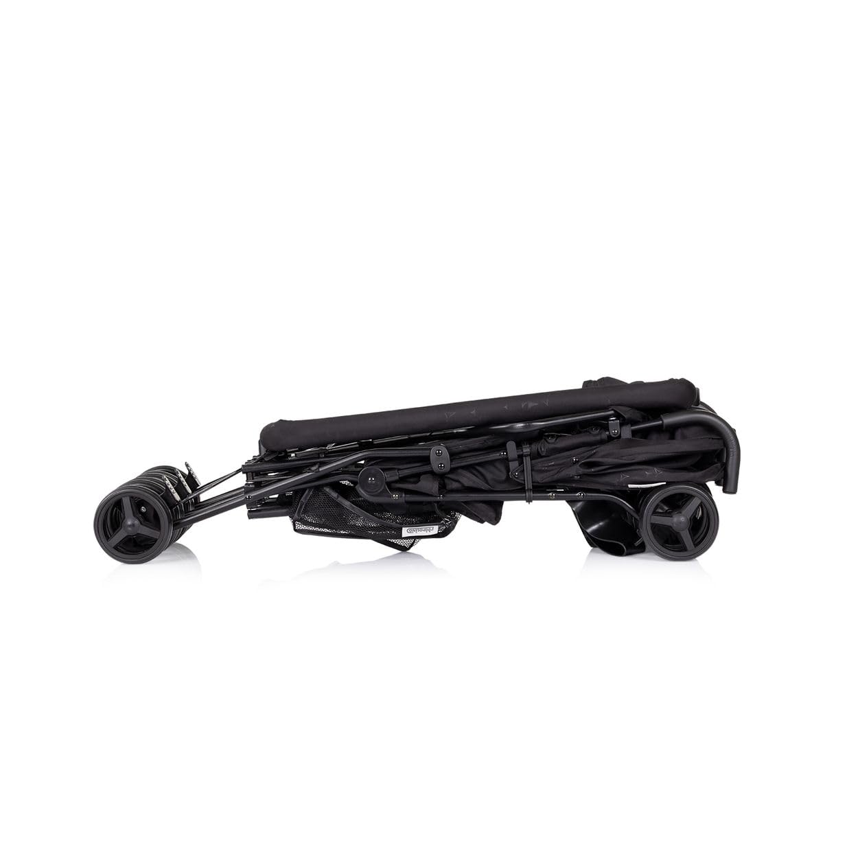 Chipolino Zwillingskinderwagen Double Point klappbar Korb Sonnendach Frontbügel schwarz
