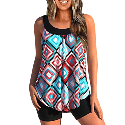 Tankinis Mujer 2025 Tallas Grandes Bañadores Reductores Traje De Baño Mujer Reductores Deportivo Sexy Verano Beachwear Trikinis Natacion Playa Menstrual Bikinis Swimwear Rojo 5XL