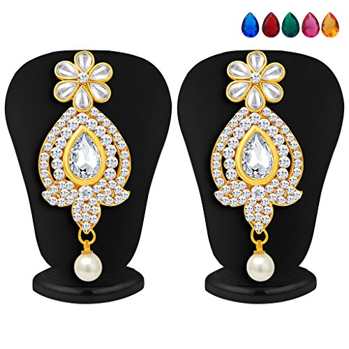 Image of Sukkhi Divine Gold Plated AD Necklace Set with Set of 5 Changeable Stone for Women