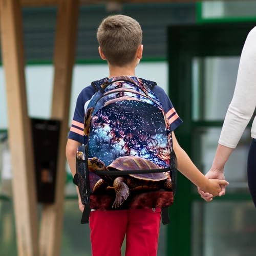 Sac à dos Art Tortue étoilée Galaxie pour transporter les cours du collège au lycée