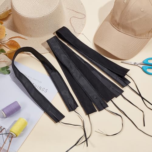 NBEADS 24 Pcs Adjustable Hat Tape Bands, Black, 60.5x3.15 cm - Hat Sizer Insert for Hats Caps Sewing Crafts Accessories - Image 4