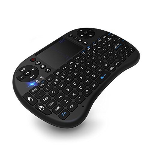 weme Mini teclado inalámbrico con touchpad 92 teclas y batería de iones de litio 2.4Ghz Ideal para Smart TV mini-ordenador tablet consola de juegos y TV BOX