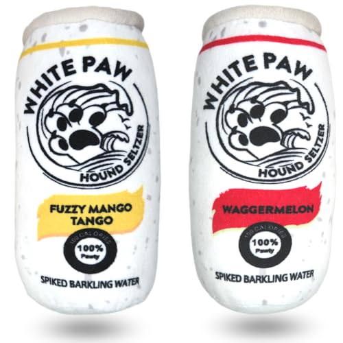 PupCulture White Paw 2 Pack Juguete Mordible para Perro
