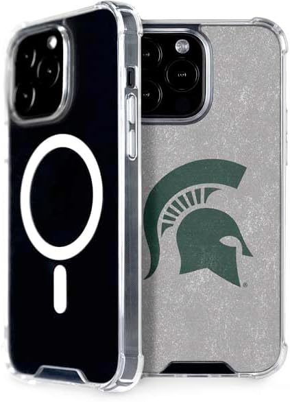 Skinit Phone Case Compatible with MagSafe iPhone 14 Pro Max - Officially Licensed Michigan State University Grey Spartans Logo Design