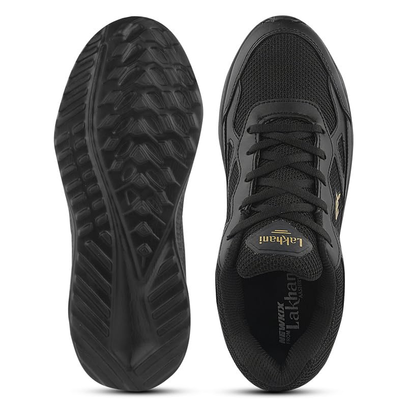 Image of Lakhani aashirwad Men's Sports Shoes | Lightweight Breathable Running Shoes for Men | Flynet Upper, Phylon Sole | Flexible, Comfortable Lace-Up Athletic Shoes