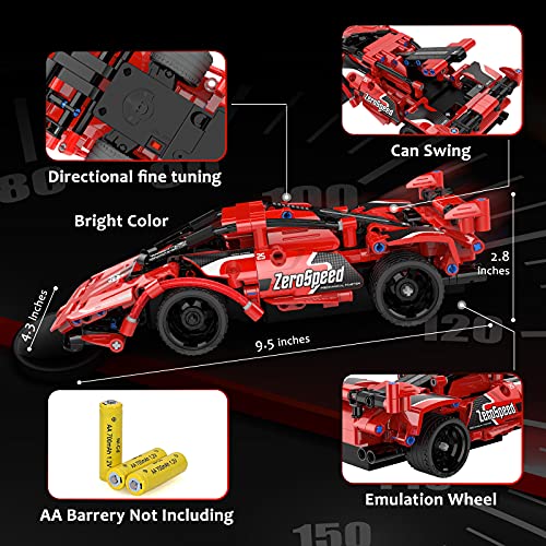 Stem Toy Building Toys Gifts For Age 5, 6, 7, 8, 9, 10, 11, 12 Years Old Kids Boys Girls, 2 In 1 Remote Control Racing Car Building Blocks, 351 Pcs Diy Building Kits, Engineering Construction Toy #TOP5