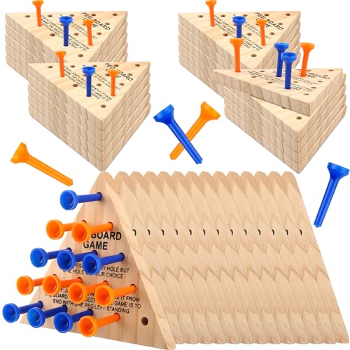 Juego de Mesa de Clavijas Triángulo de Madera x54 piezas miniatura 1