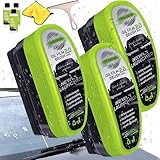 2025 New 2.0 Green Oil Film Wipe, Automotive Oil Film Cleaning Brush, Windshield Cleaner Tool, Glass Cleaning Board for Windshield, Car Wash Brush, Automotive Tools (3PCS)