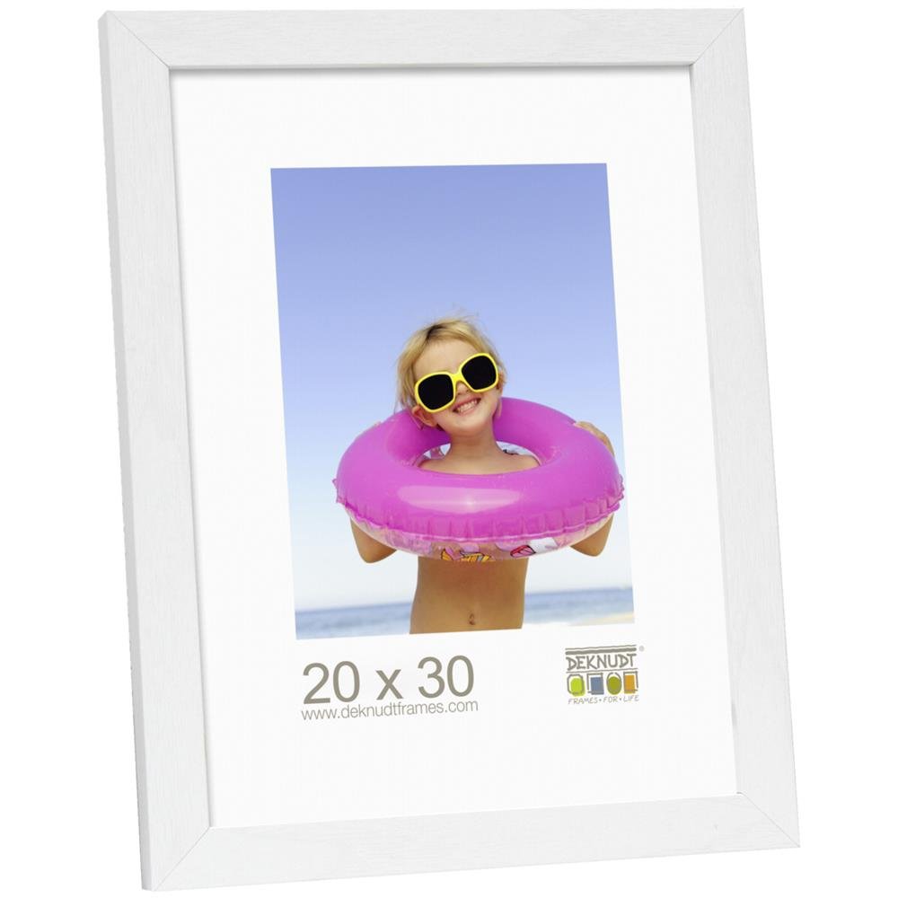 Deknudt Frames S44CF1-20.0X30.0 Basic Slim Photo Frame Wood/MDF 33.5 x 23.5 x 1.33 cm White