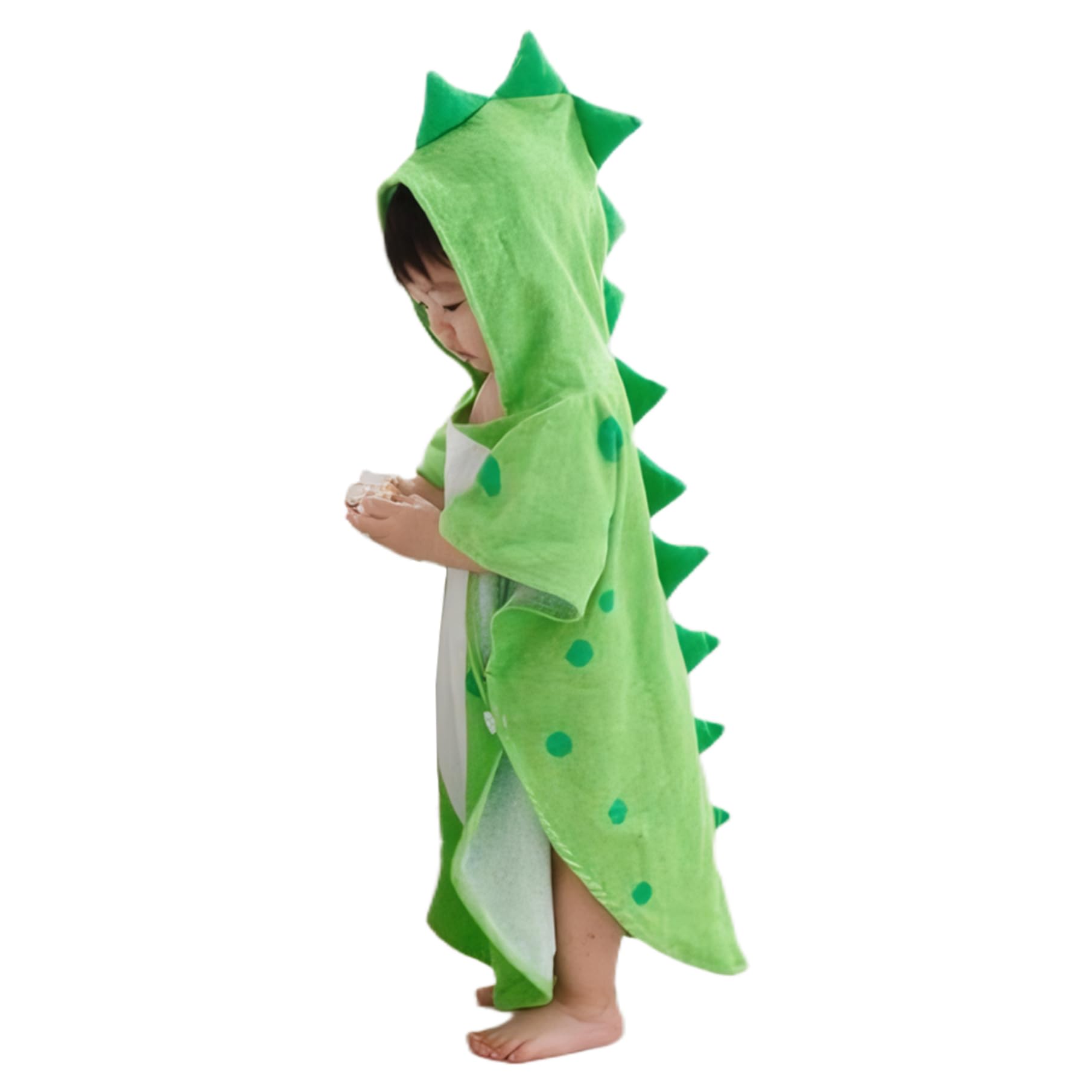 AwnsIMfreien Baby Towels with Hood, Absorbent & Soft Dinosaur Hooded Baby Towels with Horns, Bath for Home Shower, Pool Swimming and Beach Robe