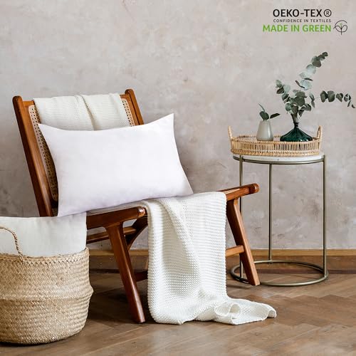 Image of ROYALE LINENS 16 x 24 Pillow Insert - Down Alternative Throw Pillows Insert - Rectangle Pillow Pack of 1 White - Bed & Couch Pillows - Inner Cushion for Bed, Cushion for Living Room - Shams Stuffer