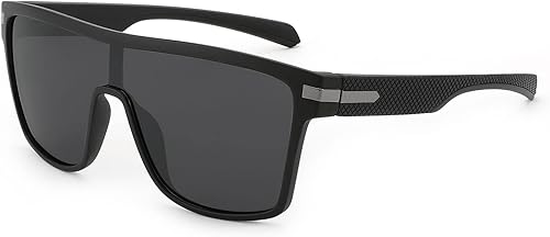 Gafas de sol deportivas polarizadas con parte superior plana para hombre, estilo vintage, escudo cuadrado, ciclismo, correr, pesca, golf,