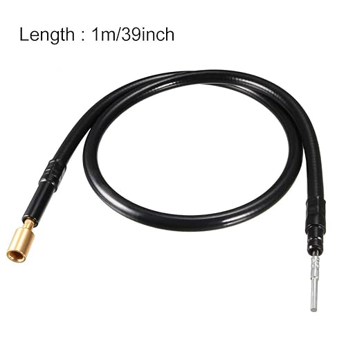 Miniatura 2 de uxcell Herramienta giratoria de eje flexible, accesorio de eje flexible 3.3 ft extensión 0.315 in Chuck para taladro de banco Prensa