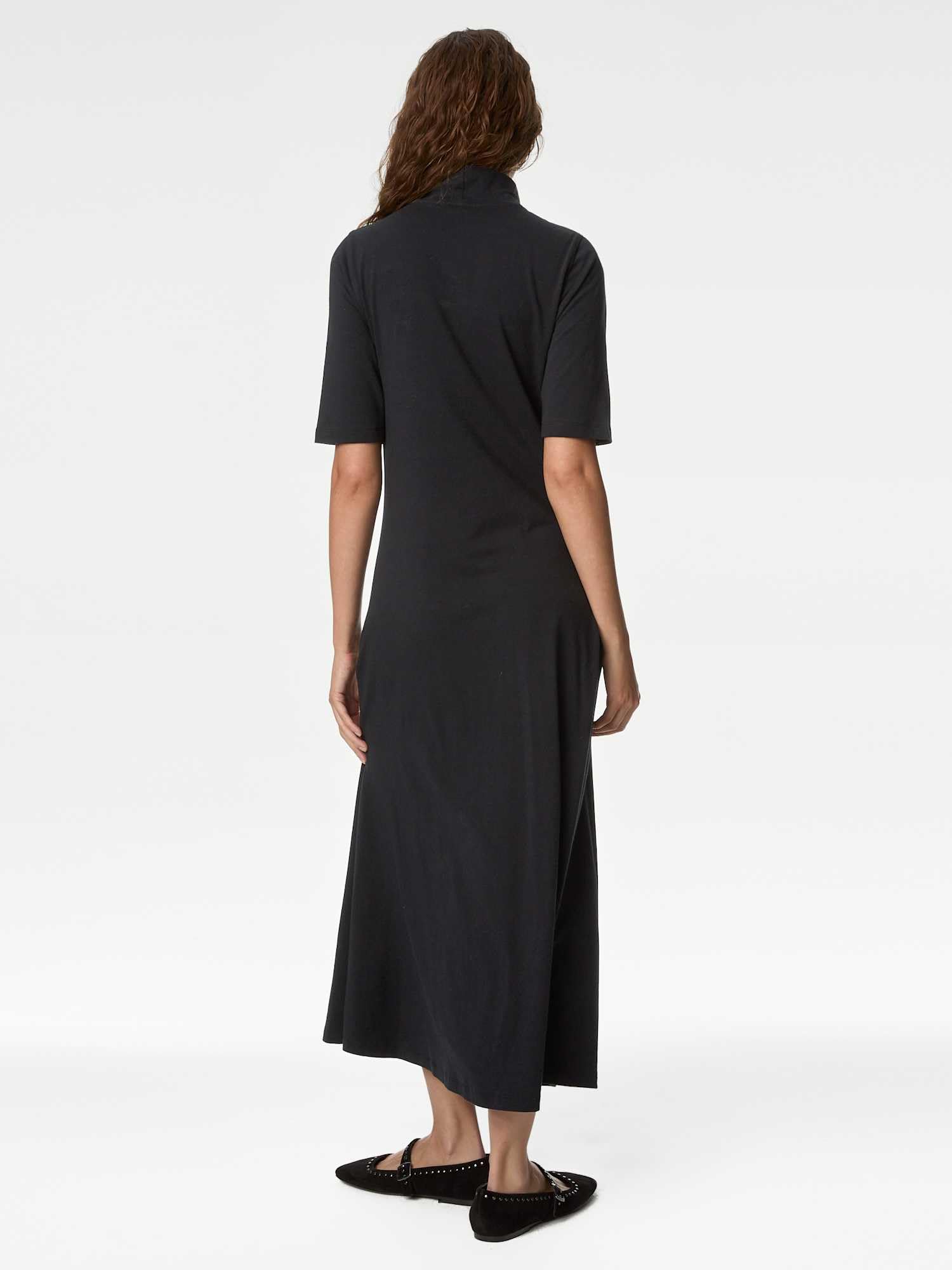 Marks & Spencer Robe Midaxi Coupe Droite en Coton