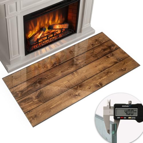 Placa de vidrio templado para chimenea resistente a chispas y arañazos de 120x60 cm 6