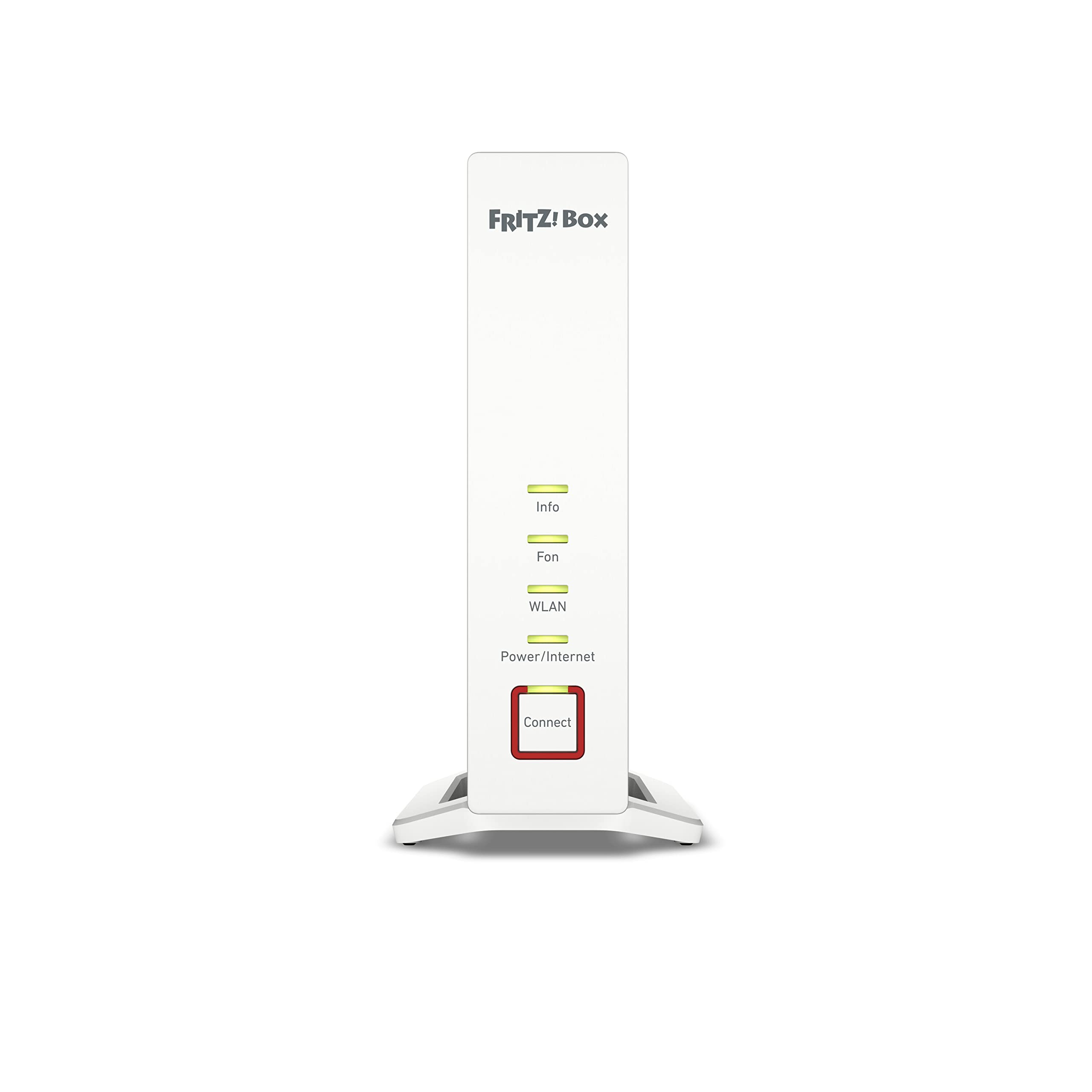 AVM Box 4060 Edition International, Router Wi-Fi 6 Tri Band Fino A 6.000 Mbit, S, Wan A 2.5 Gb, 3X Lan Gb, 1X Usb, Access Point, Mesh, Base Dect, Media Server, Interfaccia In Italiano, Bianco