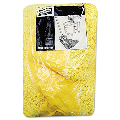 Image of Rubbermaid Commercial Products Trapper Cotton Floor Dust Mop Head Refill 36-Inch Yellow Use for Janitorial Maintenance /School /Lunchroom /Office Building Cleaning