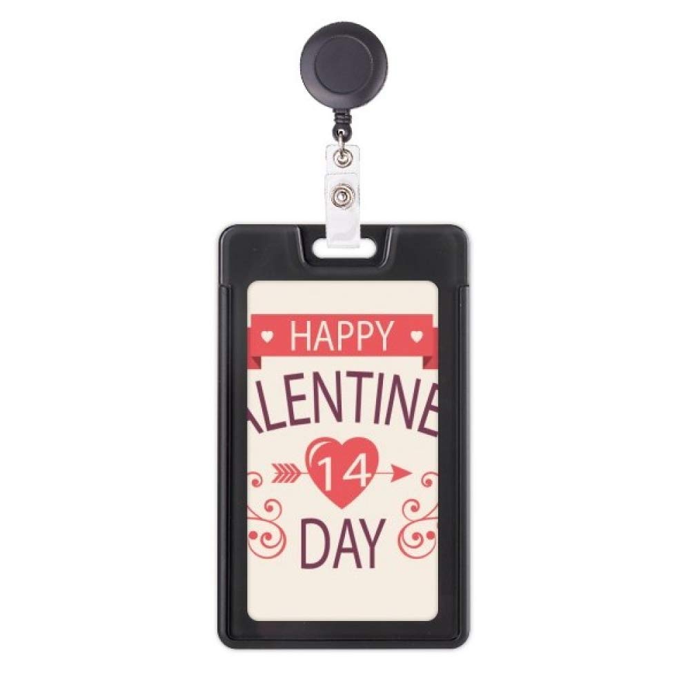 Porte-badge rétractable Saint-Valentin avec cœur rouge idéal pour blouse d'infirmière - 5
