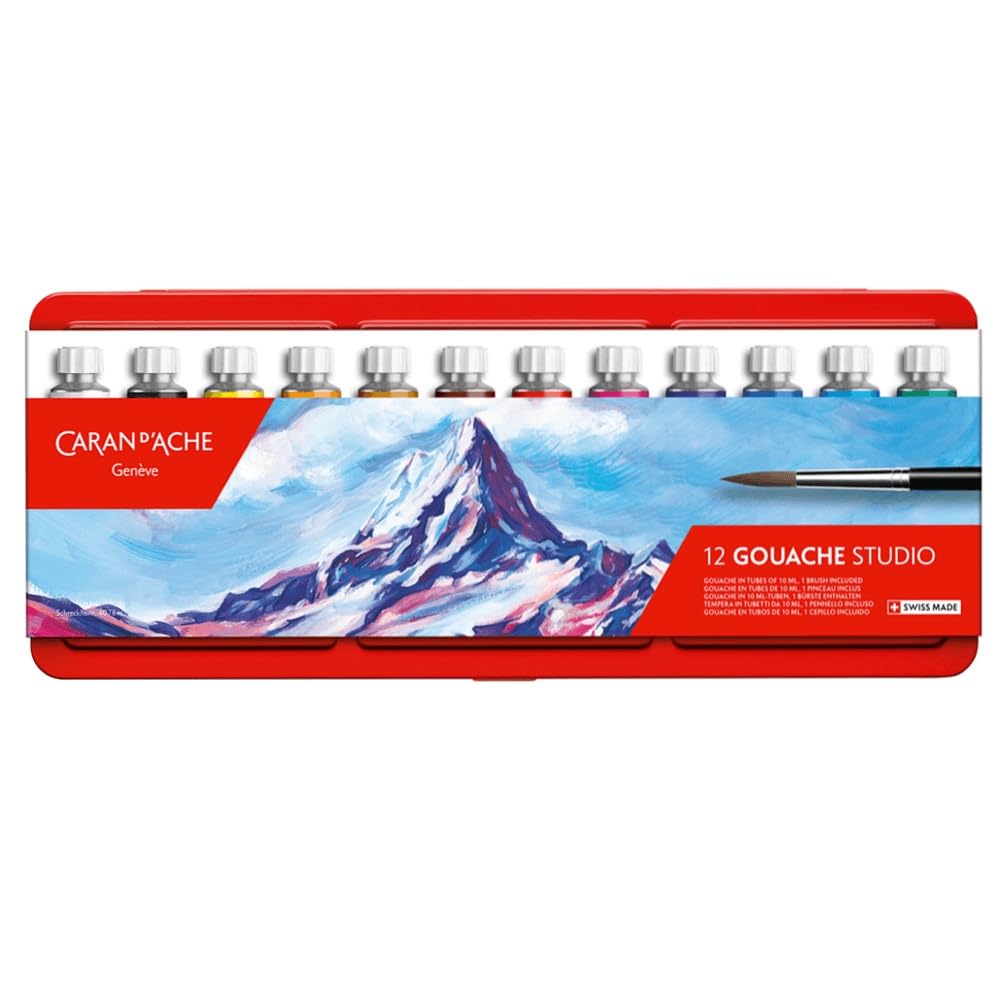 Caran d-Ache 2001.312 10 ml tubo 12pieza (S) Multi pintura a base de agua – pinturas al agua