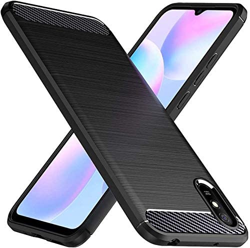 Image of Hybrid Carbon Fiber Back Case for Mi Redmi 9a / 9i / 9a Sport / 9i Sport (Black)