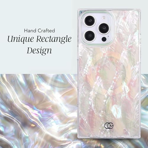 Image of COCOMII Rectangle for iPhone 15 Case, Mother of Pearl
