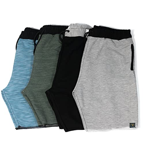 Kit 04 Bermudas Academia Dia Dia Masculina Moletinho Tamanho:GG;Cor:Colorido;Gênero:Masculino