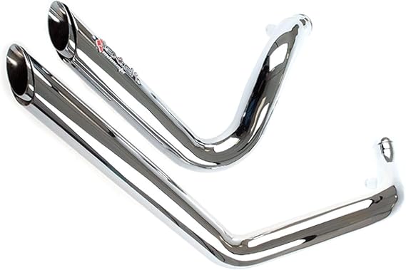 Lextek Chrome Exhaust System compatible with Harley Davidson Sportster 883/1200 (04-13)