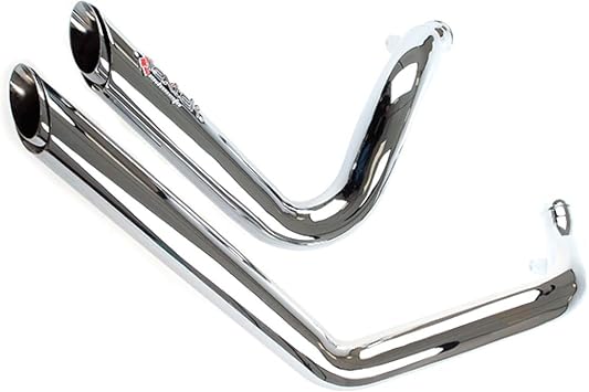Lextek Chrome Exhaust System compatible with Harley Davidson Sportster 883/1200 (04-13)