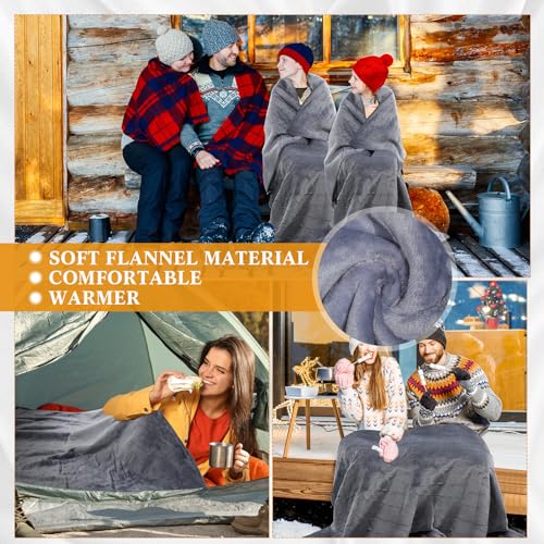 Riakrum 12v Car Heated Blanket 57"x43", Portable Electric Car Blanket with Storage Bag, Auto-Off Heat Control for Truck SUV Rv Winter Travel, Camping, Road Trips, Office, Gifts for Mother Day, Gray by Riakrum - Image 4