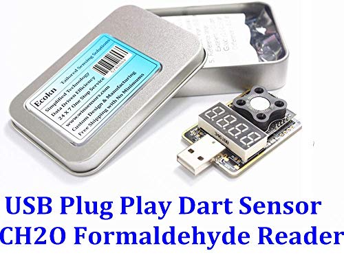USB Plug Play Portable CH2O Gas Dart Sensor Formaldehyde Detect Reader 0.01-2ppm