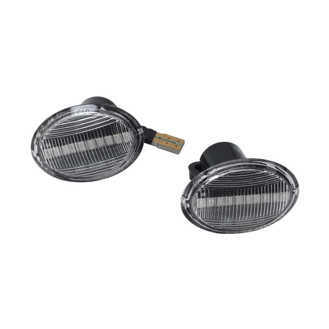 Rufutle Side Marker Lights for Fiat 500, for Lancia Lybra Ypsilon, 2PCS Dynamic Side Marker Turn Signal Repeater Lamp