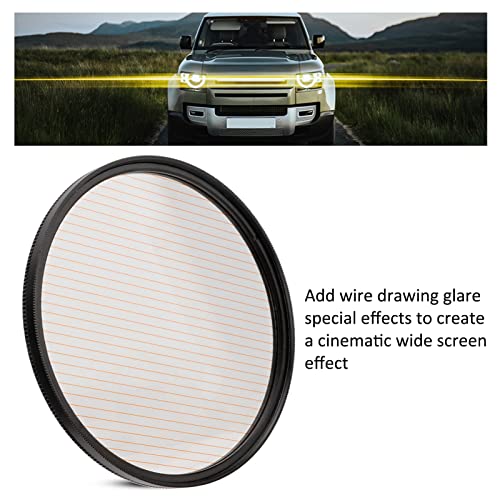 Annadue 82mm Blue/Golden Streak Anamorphic Effect Filter, Special Cinematic Effects Filter Optical Glass - Image 3