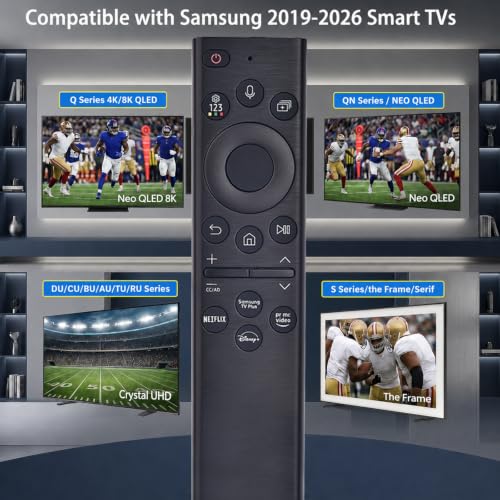 Image of Voice Smart Remote for 2019-2026 Samsung TV,Universal Replacement Control | for All Samsung QLED, Crystal UHD, Frame Series TVs, Universal Remote with NETFLIX and Prime Video Disney+ Buttons