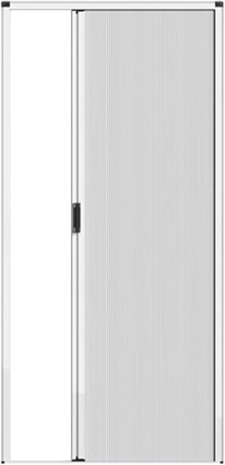 White Accordion Folding Closet Door - Honeycomb Design for Apartments & Hotels, Interior Room Divider for Laundry Room, 24x80in (60x203cm) Sliding Gate
