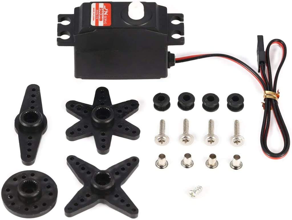REES52® JX PS-2503HB 4.8V-6V High-Voltage 0.10sec/60 3.35kg Analog Plastic Gear Servo Metal Case for 1/12 RC Car
