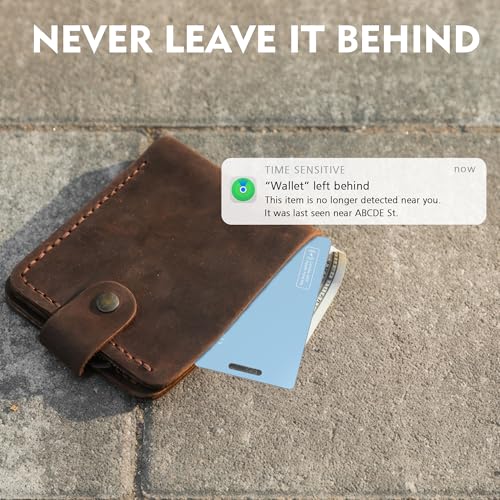 Wallet Tracker Card, Air Tracker Tags 2-Pack (iOS Only) - Work with Apple Find My, Slim Bluetooth Tracker Smart Card Wallet Finder, IP68 Waterproof, Item Locator for Luggage Tags, Passports, Purse