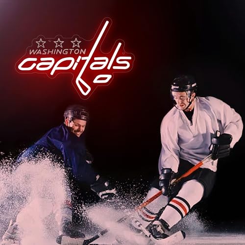 Image of Ice Hockey Neon Sign for Wall Decor,Ice Hockey Team Logo Lights,Hockey LED Neon Lights,Sports Neon Sign for Man Cave,Club,Bedroom,Party,Bar,Gifts for Man,Boys,Fans,Size 14.4 * 9.8inches(FMXD271)