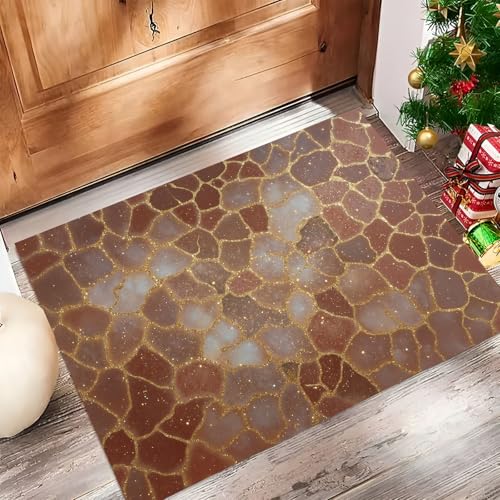 Tapis style mosaïque de luxe 60x90 cm chic et antidérapant