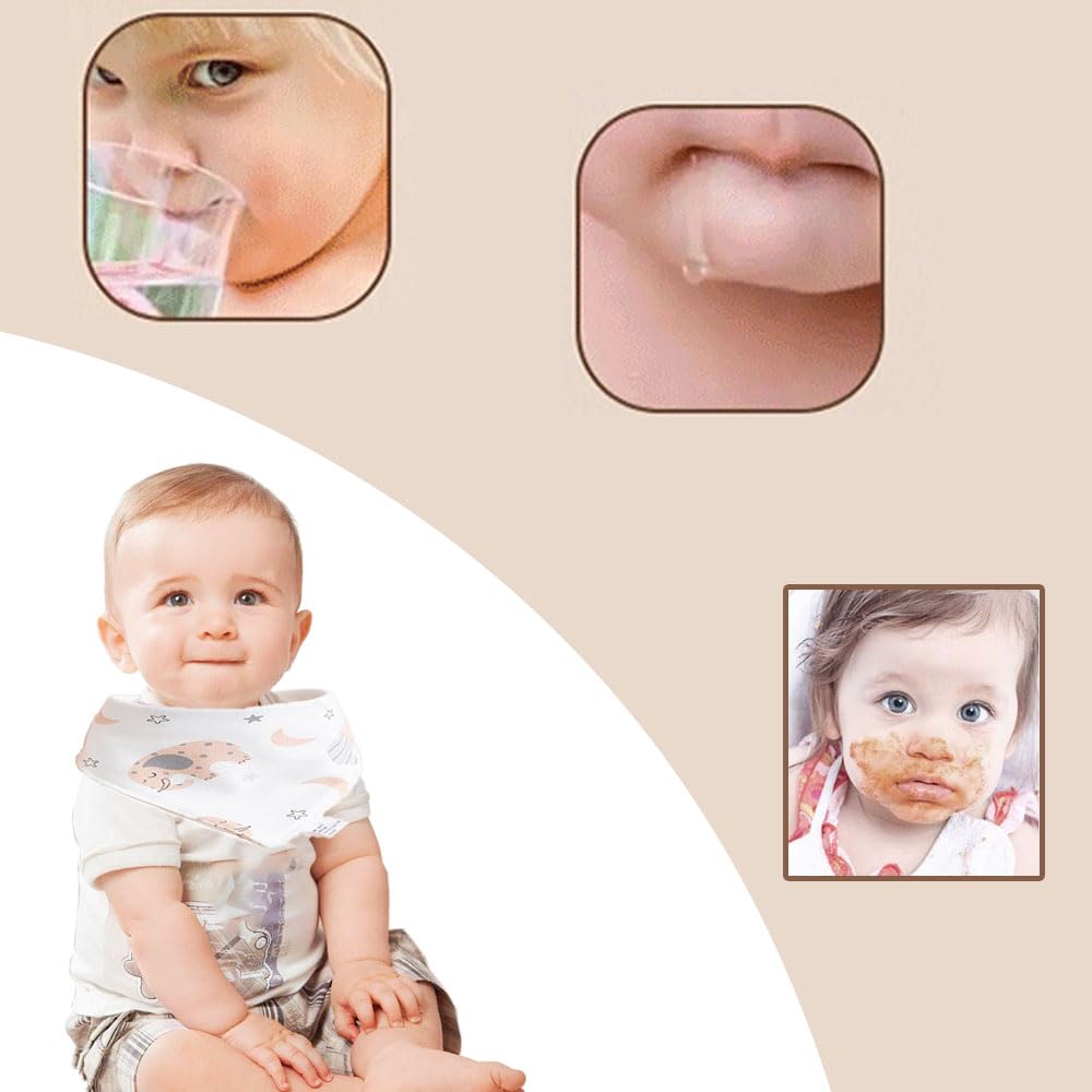 bavaglini neonato bandana con bottone bavette dentizione neonati
